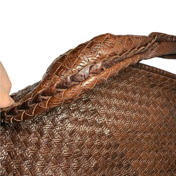 Bottega Veneta Intrecciato Shoulder Bag Brown Leather - Picture 12 of 16